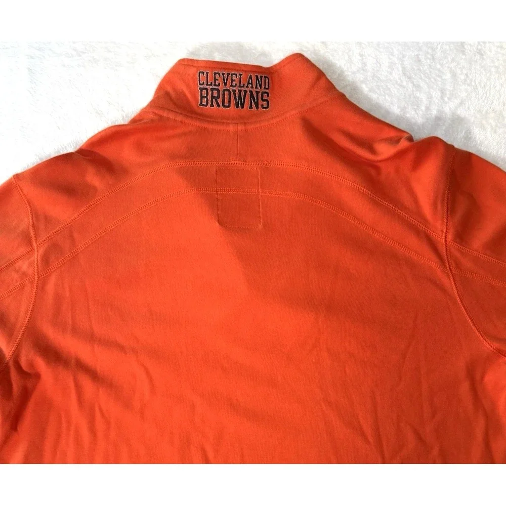 Tommy Bahama NFL‎ Cleveland Browns 1/4 Zip Pullover XL Pima Cotton Orange Logos